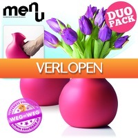 voorHAAR.nl: 2 x Menu rubberen vaas