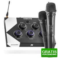 Bekijk de deal van MaxiAxi.com: Vonyx AV510 Bluetooth karaoke set