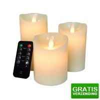 Bekijk de deal van DealDonkey.com: FlinQ Oplaadbare Kaarsenset - Paraffine - Set van 3 Kaarsen - Oplaadbaar