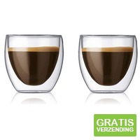 Dubbelwandige Glazen - Set van 2 - 100ml - Koffieglas/Theeglas
