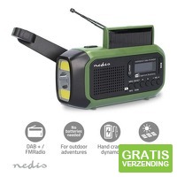 Nedis Noodradio DAB+ FM met Solar en Powerbank Groen/Zwart