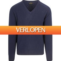 Suitableshop: Steppin' Out Trui V-hals Lamswol Navy