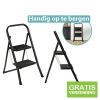 XEMM Huishoudtrapje - 2 Tredes - zwart