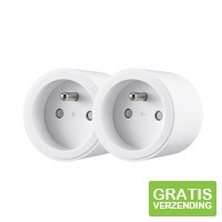 Qnect Slimme Wifi Stekker - Set van 2 - wit