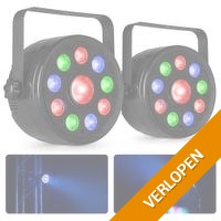 2 x Fuzzix PLF15 Party LED par
