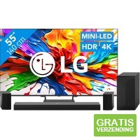 LG QNED93 EVO 4 K (2025) en soundbar