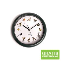 Nexxt Vogelklok - 25 cm - Klok met vogelgeluiden elk uur