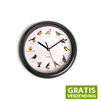 DealDonkey.com: Nexxt Vogelklok - 25 cm - Klok met vogelgeluiden elk uur