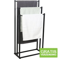 Niceey Handdoekenrek - zwart - 3 Armen