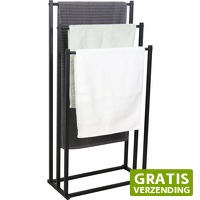DealDonkey.com: Niceey Handdoekenrek - zwart - 3 Armen