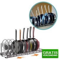 Bekijk de deal van DealDonkey.com 4: Nexxt Pannen Organiser - Verstelbaar