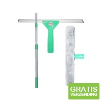 Aqua Laser Raamwisserset - complete set raamwissers - raamwisser met telescopische steel 130 cm