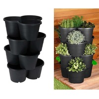 Bekijk de deal van Voordeelvanger.nl 2: 4 x stapelbare plantenbak