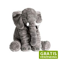 DealDonkey.com: Fedec Grijze XL olifantknuffel - Knuffel