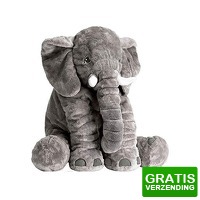 Bekijk de deal van DealDonkey.com: Fedec Grijze XL olifantknuffel - Knuffel
