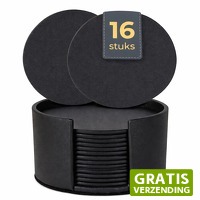 DealDonkey.com: 16 XEMM Onderzetters met Houder - zwart