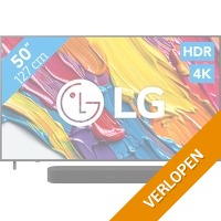 LG QNED82 4 K (2025) en soundbar