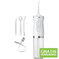 Nexxt Waterflosser - 3 Standen - Oplaadbaar via USB-C - IPX6 waterdicht - 220 ml Watertank