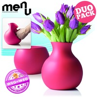 2 x Menu rubberen vaas