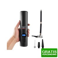 Bekijk de deal van DealDonkey.com: QLT Draagbare Luchtcompressor - Elektrische pomp - Oplaadbaar - 10,3 bar