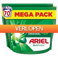 Plein.nl: 70 x Ariel wasmiddel pods Original