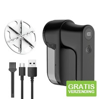 Nexxt Pluizenverwijderaar - USB Oplaadbaar - zwart