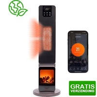 Bekijk de deal van DealDonkey.com 4: QLT Toren Heater met Vlammenspel en Wif - 2000W