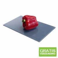 Michelino Glazen Snijplank - 20 x 30 cm - Glassnijplank - Snijplank van Glas - Hyginisch en Hittebestendig - blauw