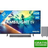 Bekijk de deal van Coolblue.nl 1: Philips Ambilight PUS8000 4 K (2025) en soundbar