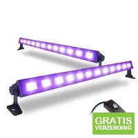 2 x BeamZ BUV123 LED UV blacklight bars
