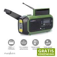 DealDonkey.com: Nedis Noodradio DAB+ FM met Solar en Powerbank Groen/Zwart