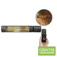 Elektrische Terrasverwarmer Infrarood 2000W met Afstandsbediening a 62 cm