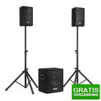 Bekijk de deal van MaxiAxi.com: Vonyx VX0812BT complete geluidsinstallatie