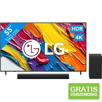 LG QNED82 4 K (2025) en soundbar