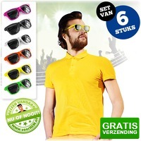 Bekijk de deal van voorHEM.nl: Set van 6 gekleurde zonnebrillen