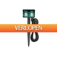 DealDonkey.com: HeiTech Tuinstekkerdoos - Grondspies - 2 stopcontacten