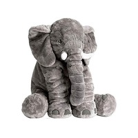 Bekijk de deal van DealDonkey.com 4: Fedec Grijze XL olifantknuffel - Knuffel