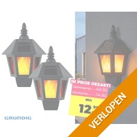 2 x solar muurlamp Klassiek
