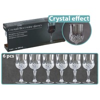 6 Elegante Wijnglazen - 200 ml - Plastic