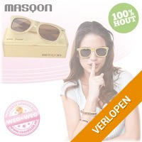 Stijlvolle houten Masqon zonnebril