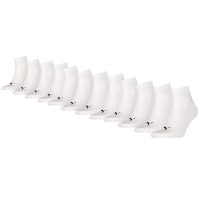 Puma Quarter Sokken Plain 12-pack wit