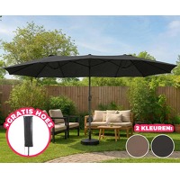 Bekijk de deal van Voordeelvanger.nl: Dubbele parasol XXL Sevva