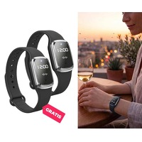 2 x anti-muggen armband met klok