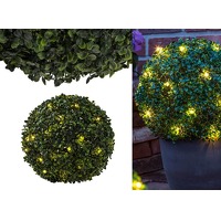 HI - Kunstbuxusbol - Met LED verlichting en timer - 35 cm diameter
