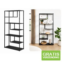Lifa Living Wandkast Saint-tropez - 82 x 34 x 175 cm - zwart