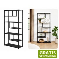 DealDonkey.com: Lifa Living Wandkast Saint-tropez - 82 x 34 x 175 cm - zwart