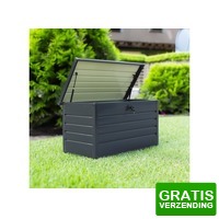 Bekijk de deal van DealDonkey.com: Garden Hero Tuin Opbergbox - 350 liter - Staal - 120 x 61 x 63 cm - met slot