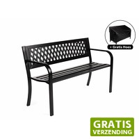 DealDonkey.com: Nexxt Tuinbank - Staal - 125 x 53 x 77 cm + Gratis Hoes