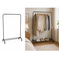 DealDonkey.com: Lowander Metalen Kledingrek met Schoenenrek - 110 x 40 x 150 cm