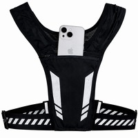 Jonska Hardloopvest Reflecterend met Houders - zwart